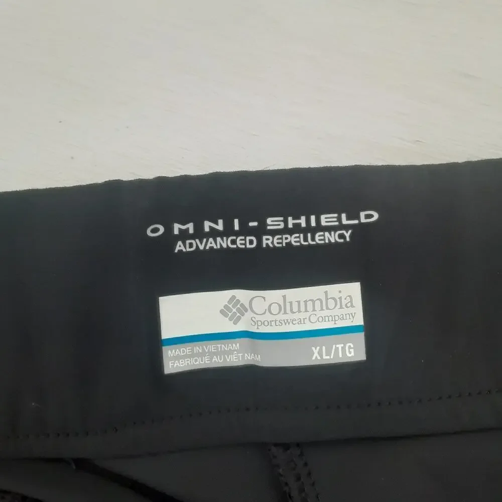 Columbia Omni-Shield Hiking Pants XL Black Water Repellent Outdoor Travel